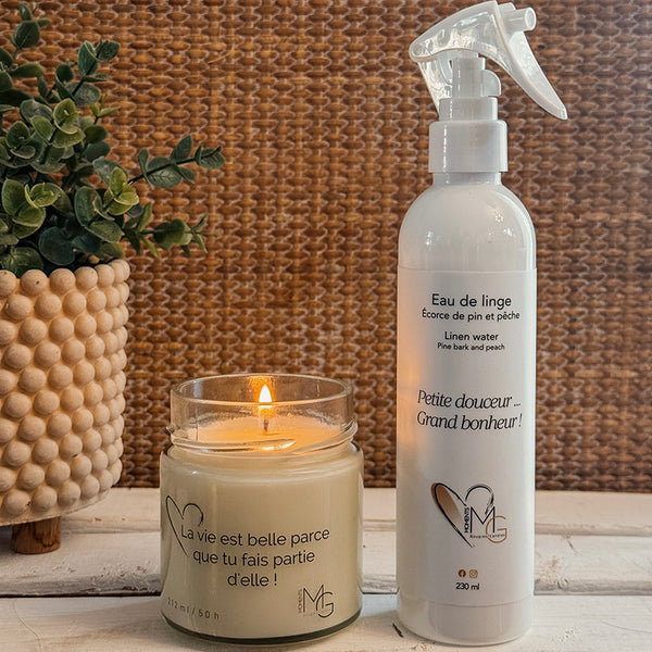 Duo - Eau de linge et bougie