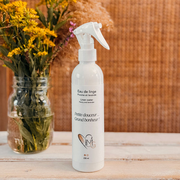 Eau de linge Pivoine et lavande
