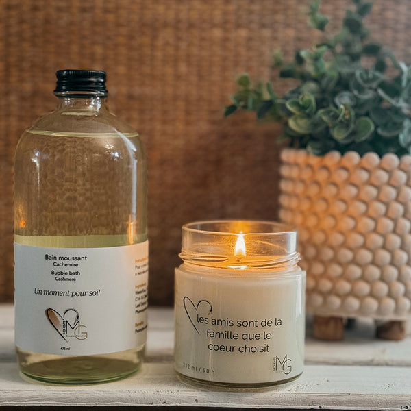 Duo - Bougie et bain moussant ( cachemire )