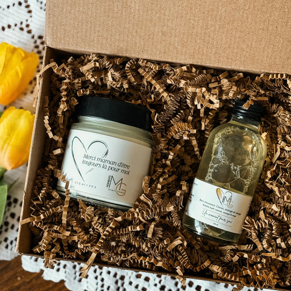 Coffret fête des Mères - Bain moussant et bougie